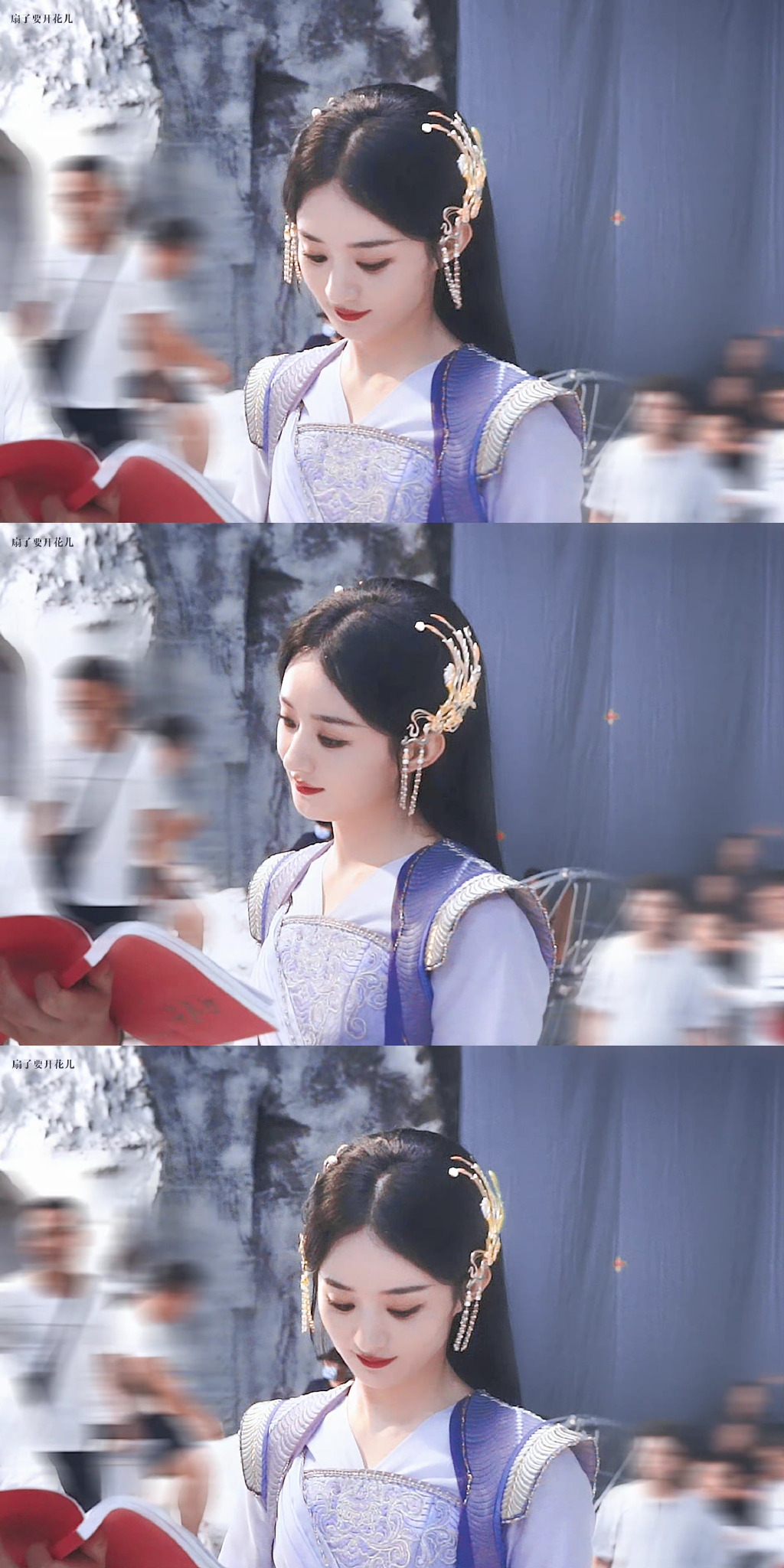 小編覺得《與鳳行》趙麗穎這一身紫衣造型最美。