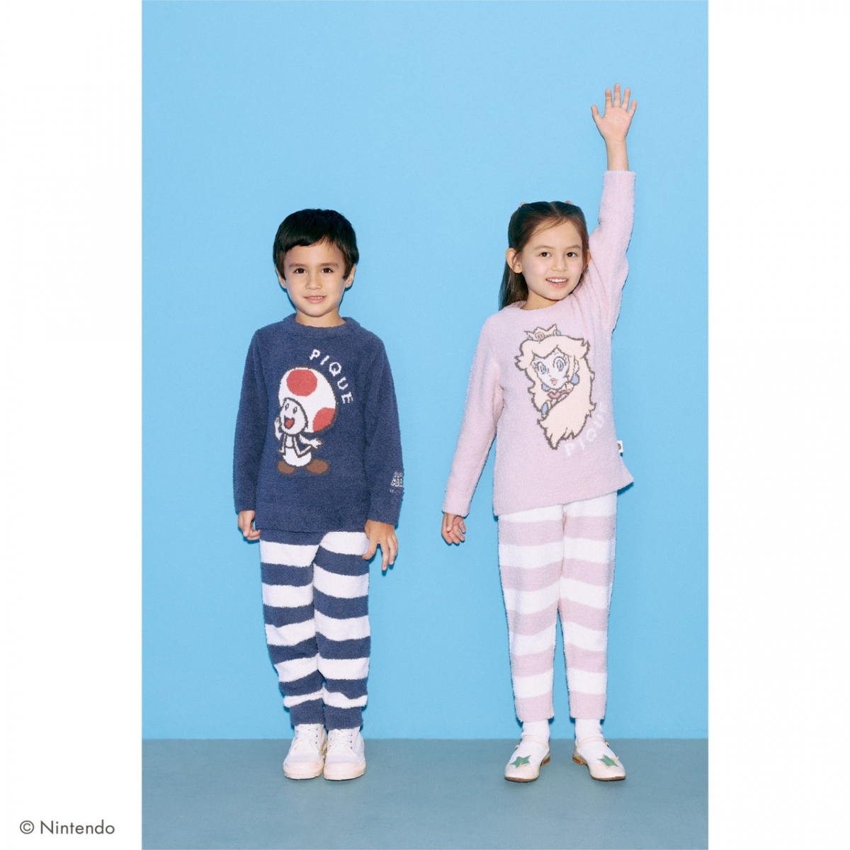 SUPER MARIO X GELATO PIQUE 角色緹花上衣套裝(碧姬公主、奇諾比奧)