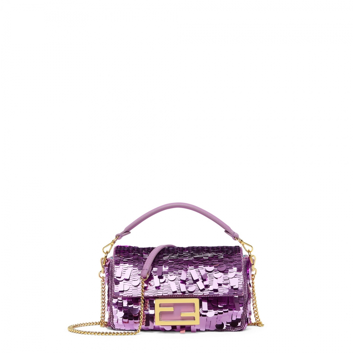 FENDI 亮片造型Mini Baguette 建議售價NT$98,000。