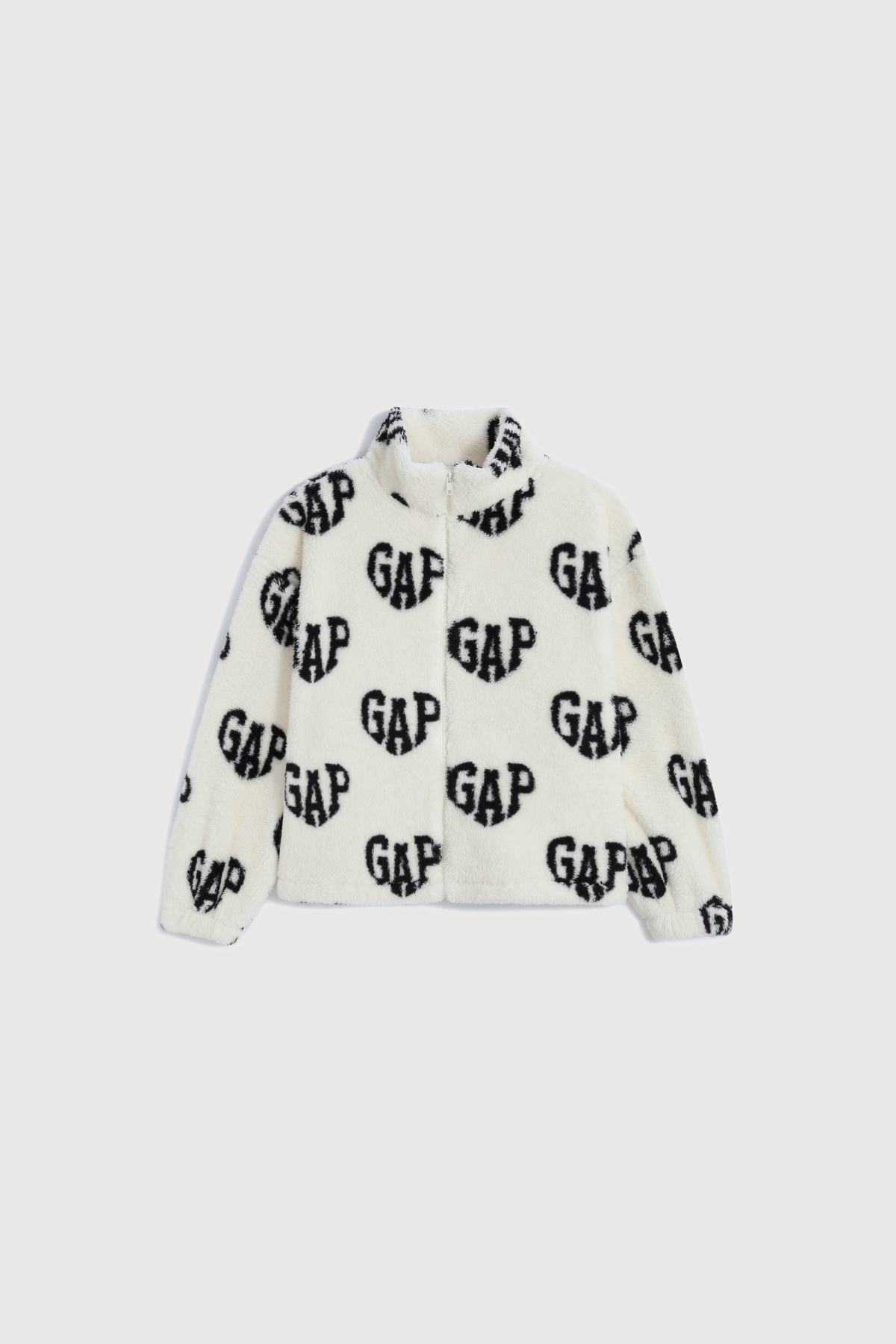 Gap 抱抱絨系列 Logo軟毛珊瑚絨休閒外套(白色)，NT$2299