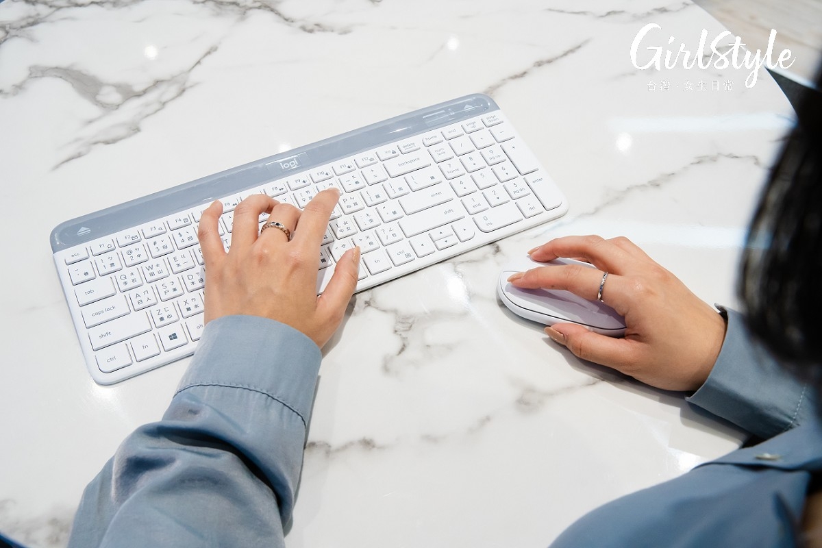 羅技 K580+M350 無線鍵鼠組禮盒包-白，現在優惠價$1690，輕巧便攜，舒適靜音