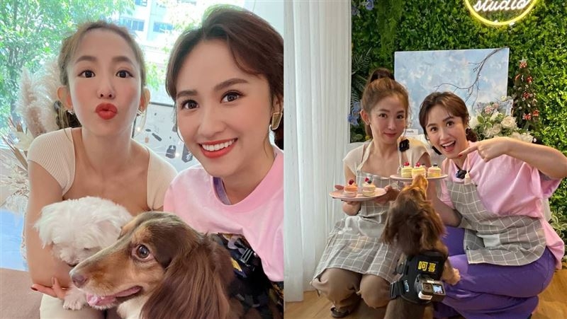 Sandy與郭書瑤一同帶寵物上節目