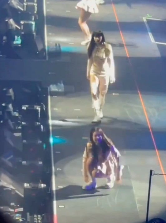 Lisa見Jennie蹲下關心