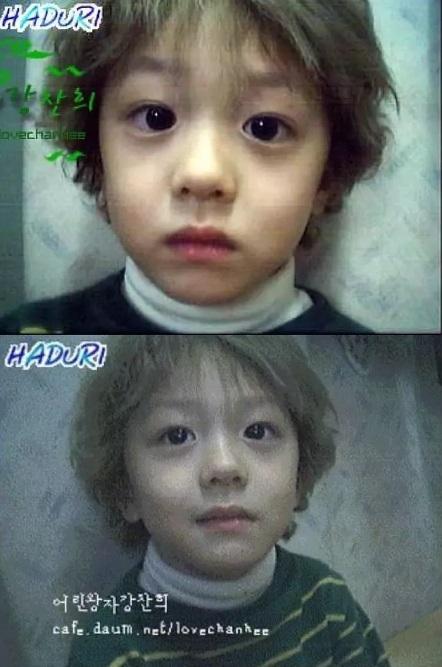 姜澯熙小時候有著水汪汪的大眼睛。