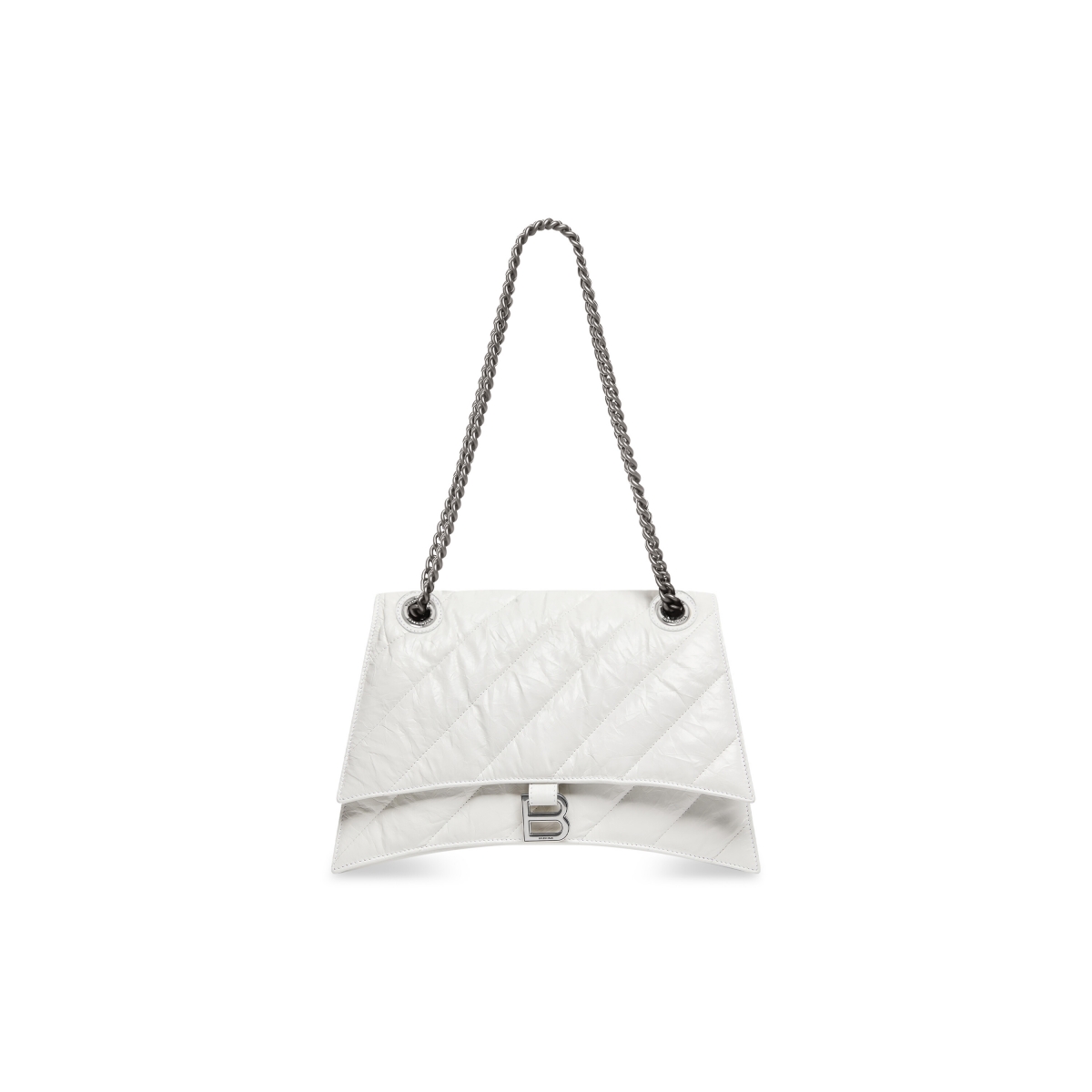 WOMEN'S CRUSH MEDIUM CHAIN BAG QUILTED IN OPTIC WHITE，NT$ 91,900。