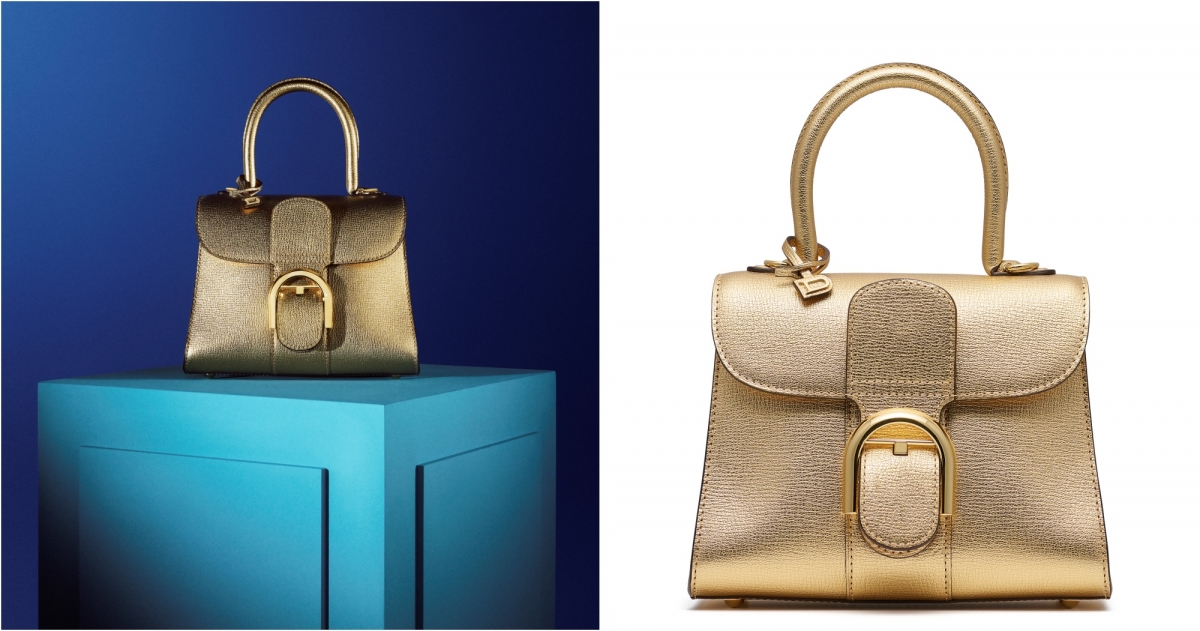 DELVAUX 金色Brillant Mini S Crystal Metallic Goat，NT$183,100