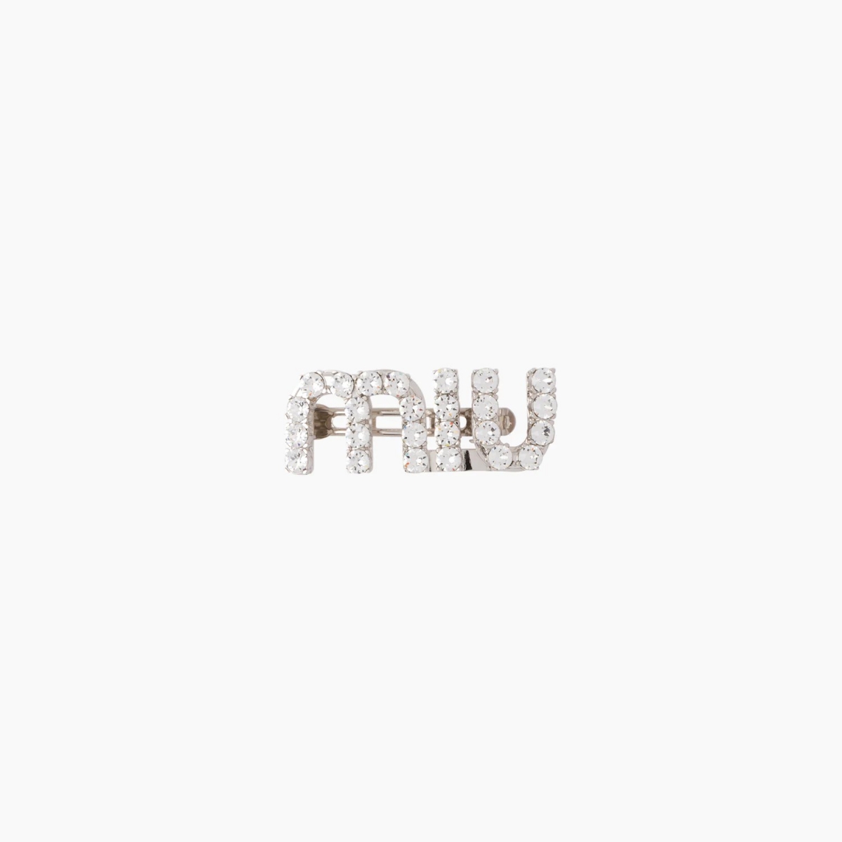 MIU LOGO水晶髮夾 $14,000