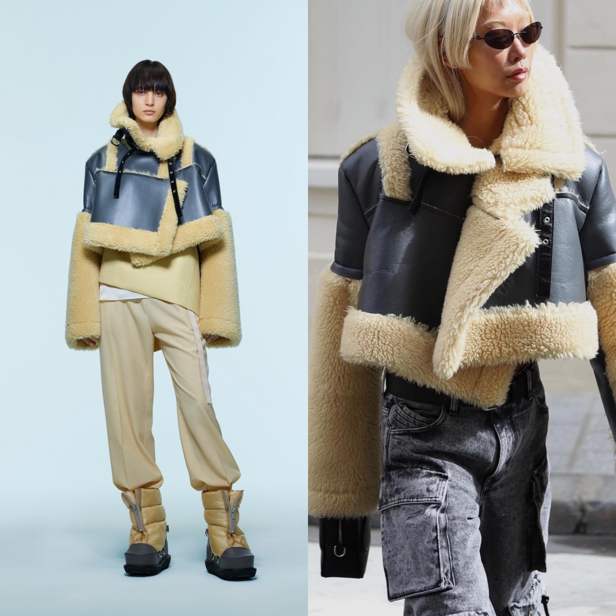 @vanessahong 穿上 Sacai 2022 早秋系列。