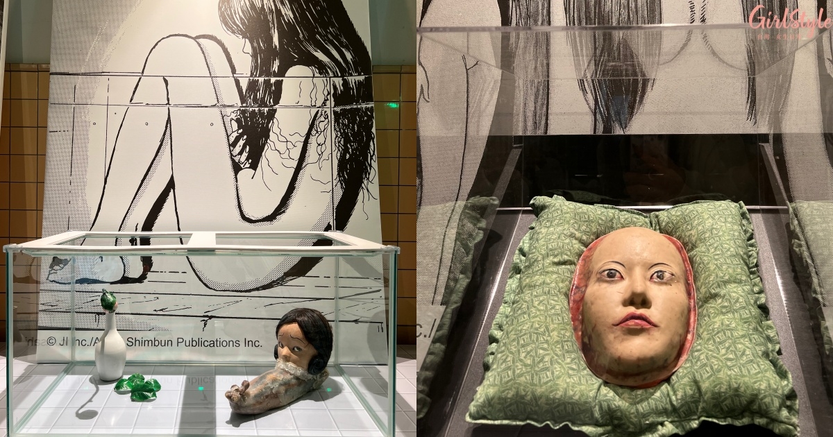 官方甚至特地空運富江的專屬道具來台，血肉模糊的場景真的雞皮疙瘩～