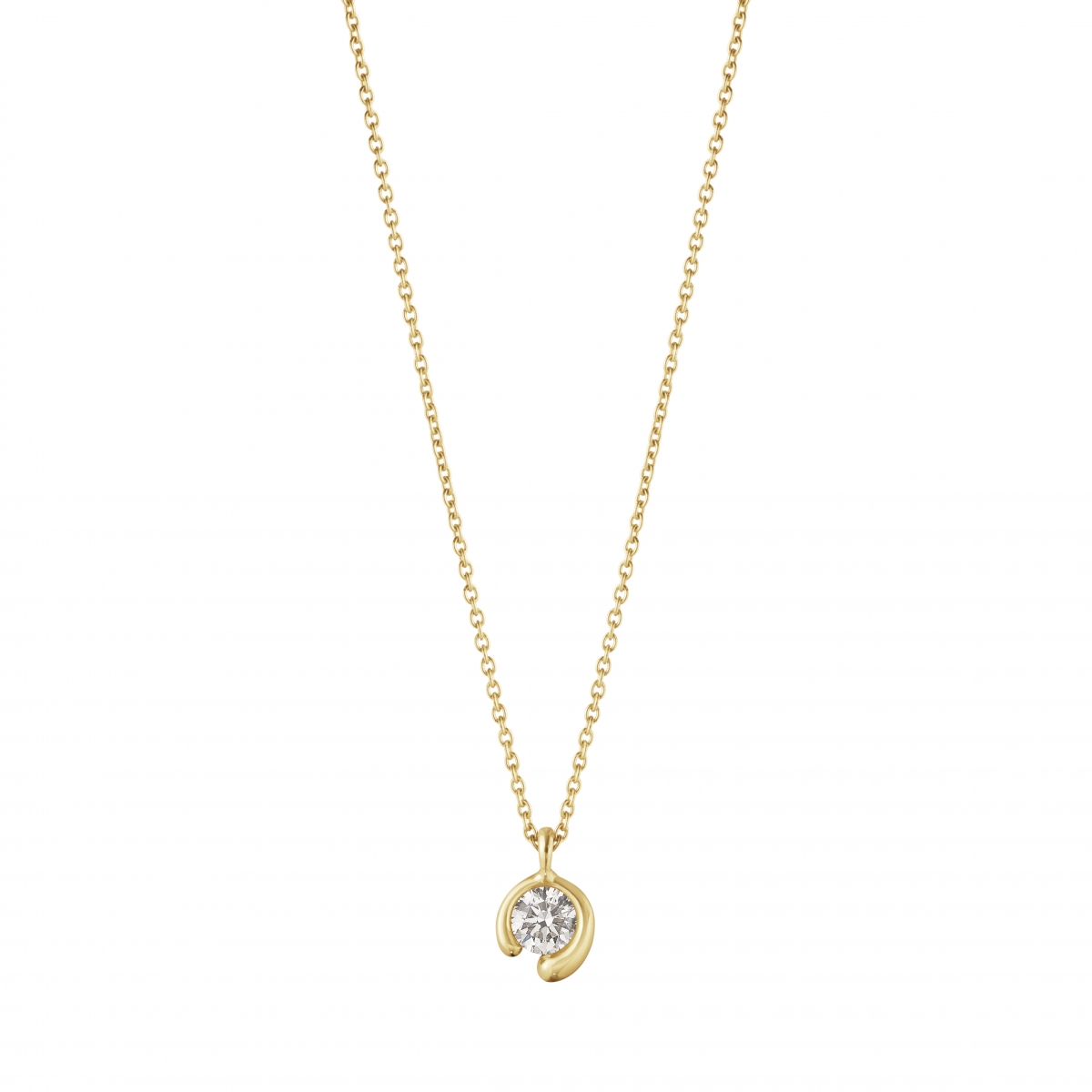 GEORG JENSEN MERCY18K黃金鑽石項鍊(總重0.20克拉),NT$62,250