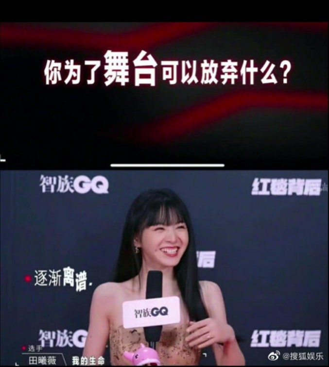 田曦薇發言被不少網友批評,甚至被罵是在「玩梗」諷刺張藝興。