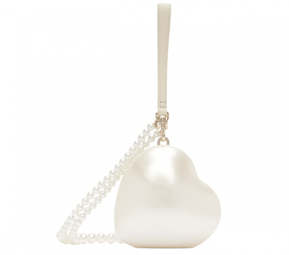 SIMONE ROCHA 白色小號 Heart 單肩包