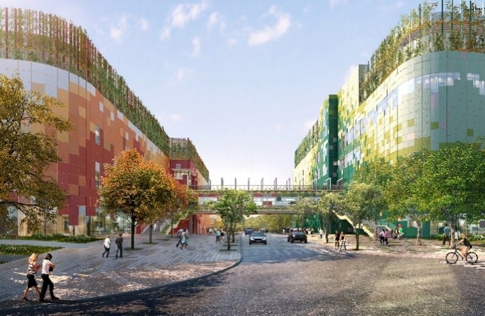 LaLaport台中_串聯「北館」與「南館」天橋示意圖