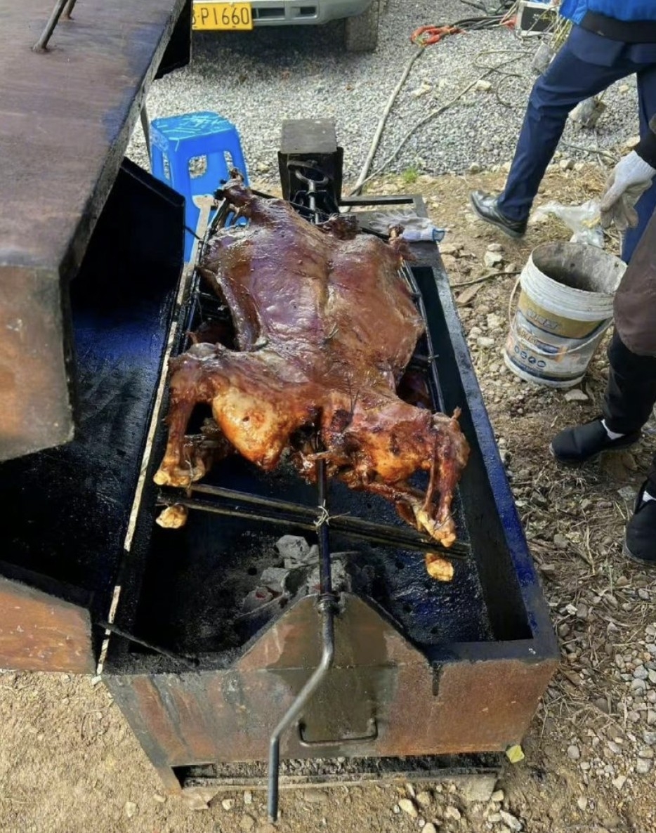 趙露思請劇組吃烤全羊