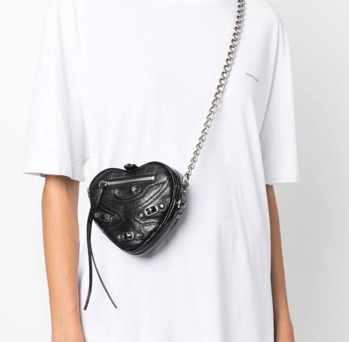Balenciaga mini Le Cagole Heart leather crossbody bag