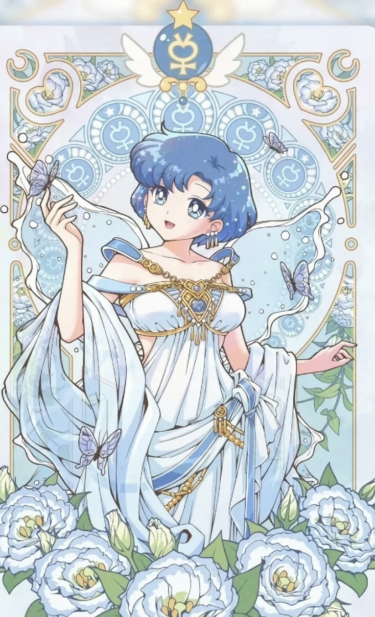 美少女戰士聖誕節桌布：水手水星