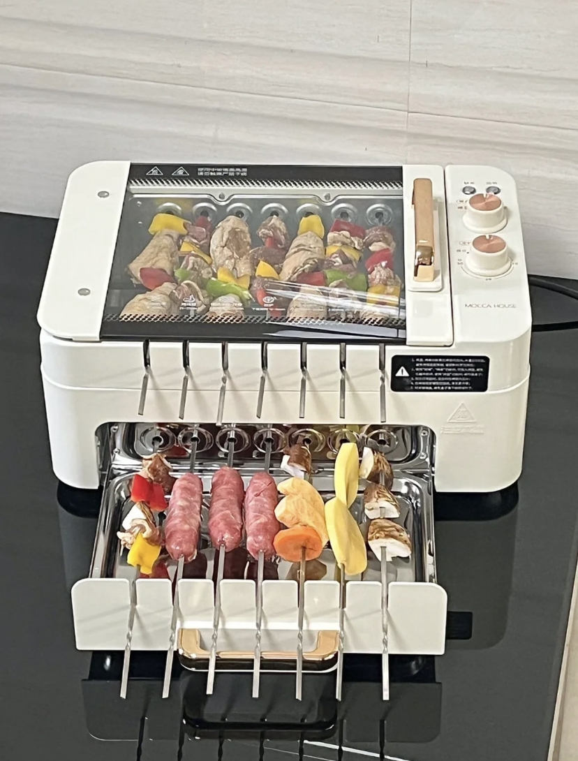 奶油白烤串機無油煙