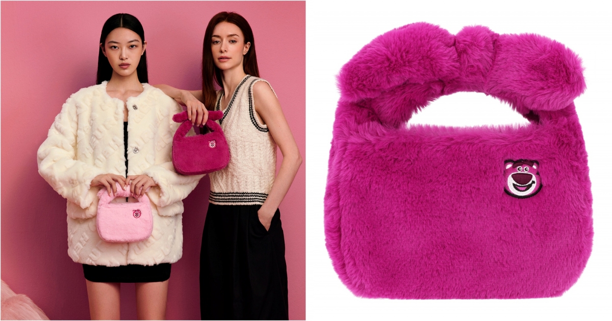 CHARLES & KEITH絨毛紐結手提包,NT$2,190