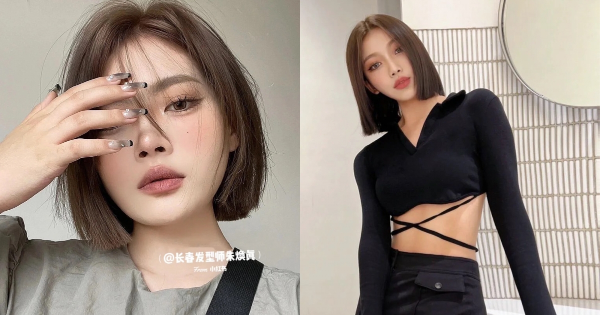 「摩卡棕」髮型03：一刀切短髮