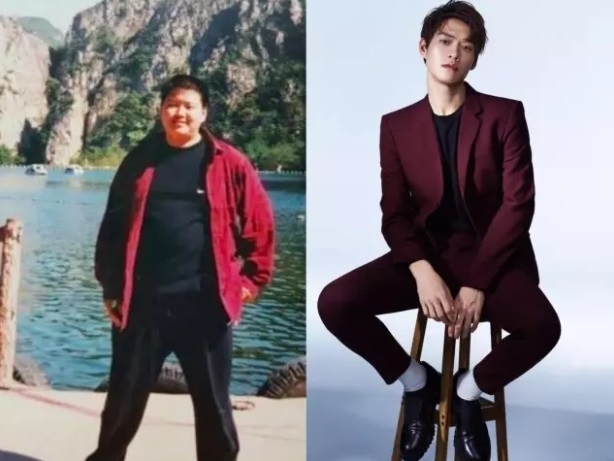 魏大勛胖瘦對比簡直胖若兩人。