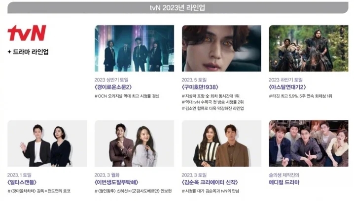 tvN的2023新劇陣容