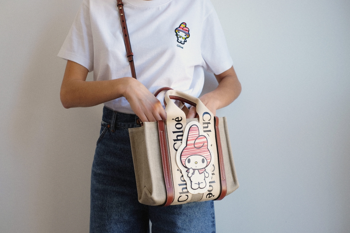 Chloé MyMelody農曆年限定聯名Woody小型托特包，NT41,900 (含背帶) 