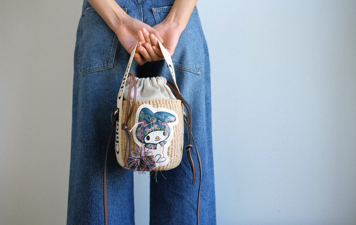 Chloé MyMelody農曆年限定聯名Woody編織水桶包，NT26,500 