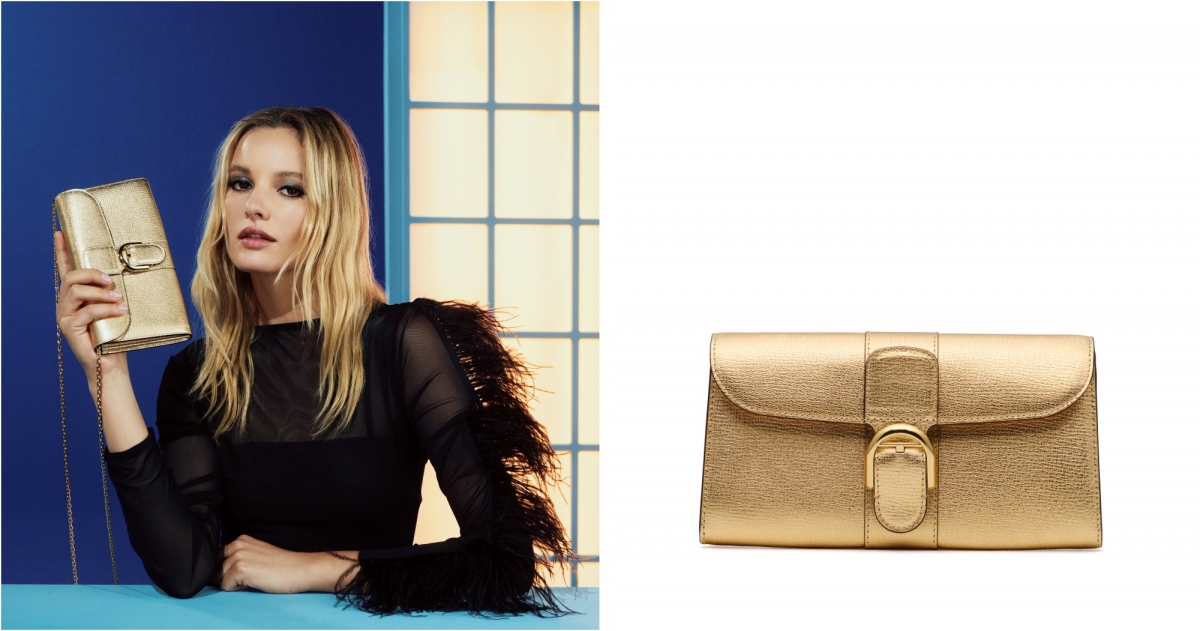 DELVAUX Brillant Long Wallet Chain Metallic Goat Gold，NT$61,100