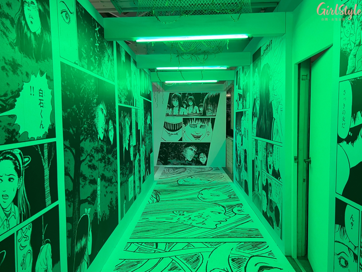 伊藤潤二快閃店亮點2：滿版漫畫牆面太震撼