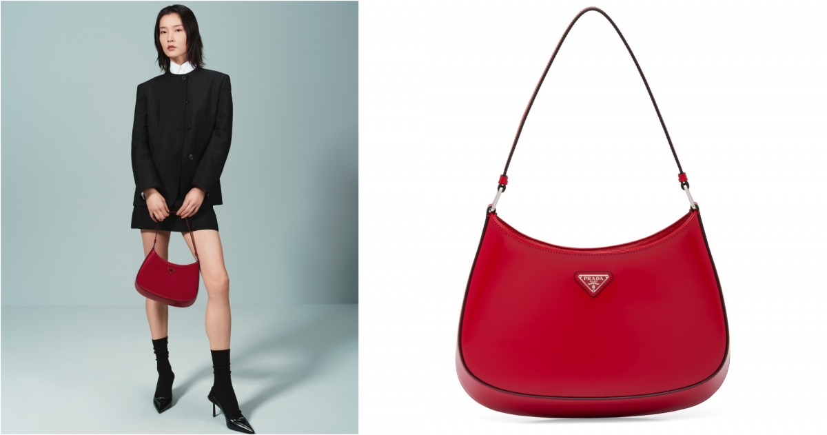 PRADA Cleo 拋光牛皮肩背包,NT$88,000