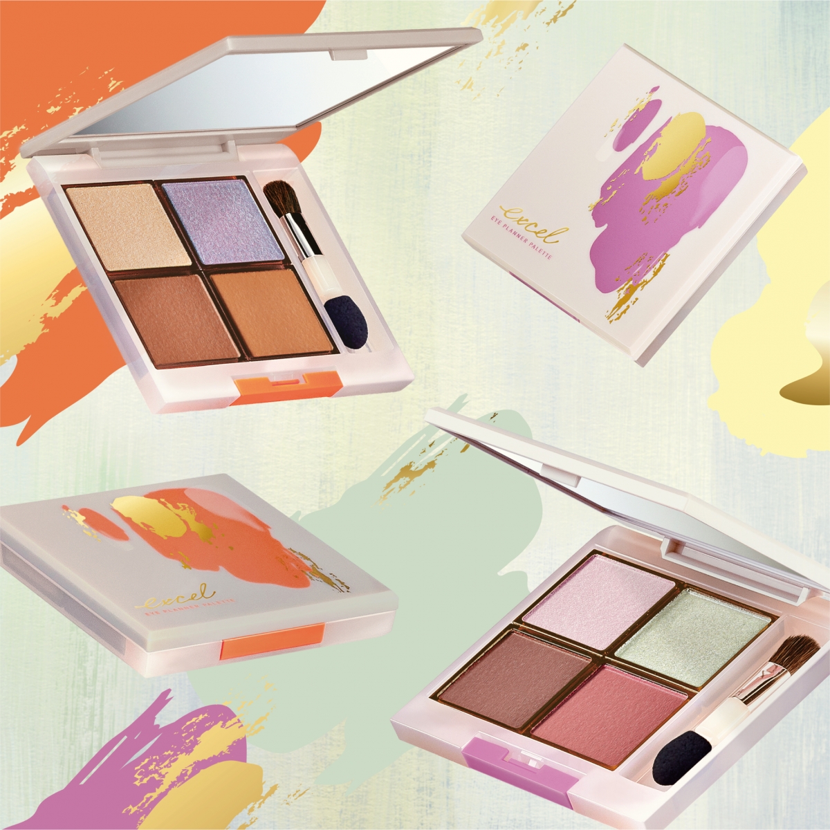 EXCEL 藝采墨緋眼影盤#01土薰藍，NT$900