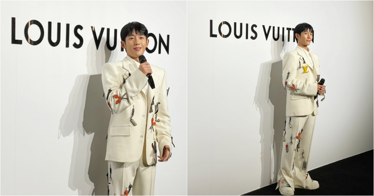 韓國人氣演員丁海寅為路易威登台北101旗艦店開幕旋風訪台，引爆2023時尚界開年最強盛事