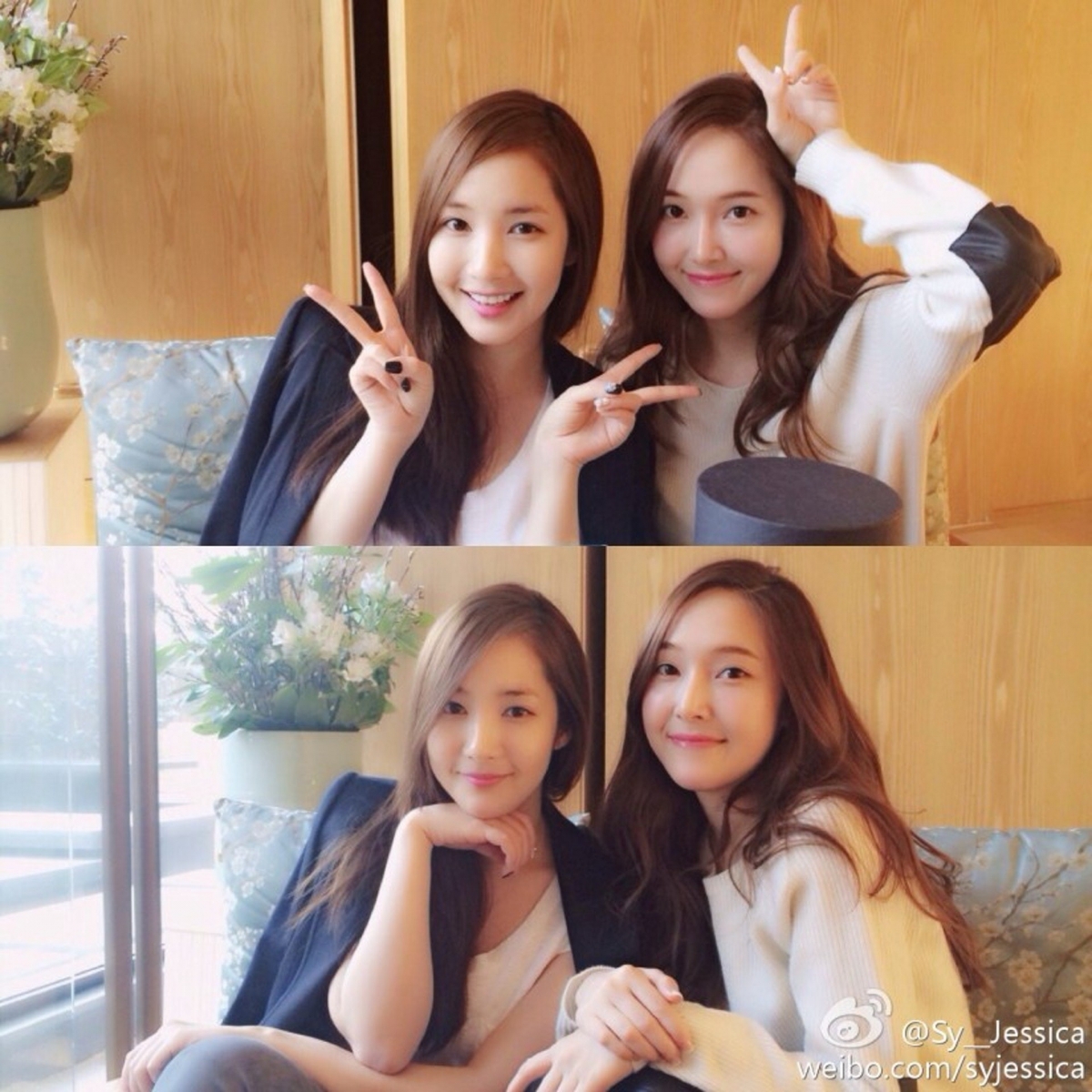 Jessica和朴敏英過往合影清純可人。