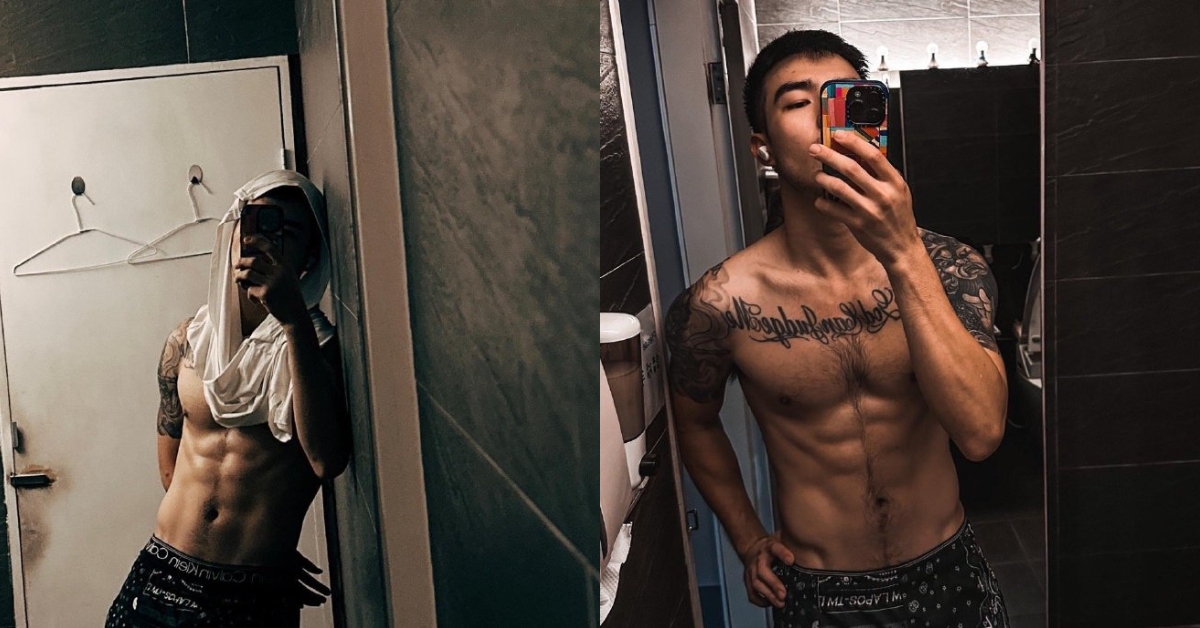 陳昊森最近在網上曝光自己的半身肌肉照，讓網友們為之瘋狂。