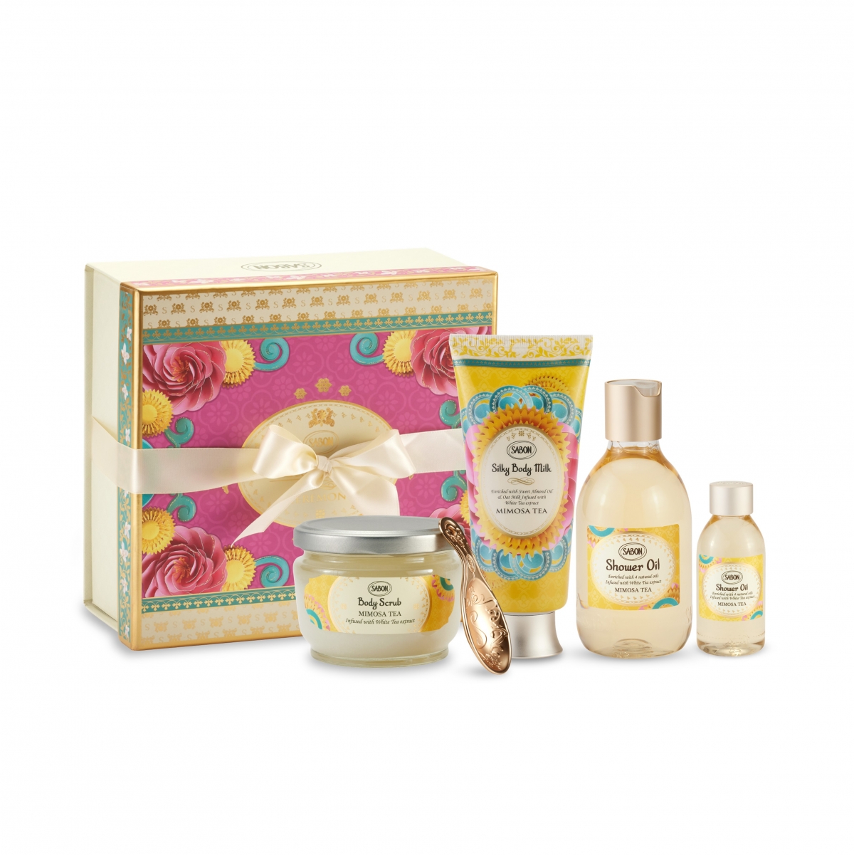 SABON茗金合歡 沐浴保養禮盒，NT$3,980