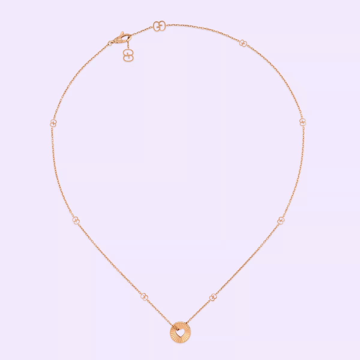 GUCCIIcon系列18K玫瑰金愛心項鍊，NT$80,300