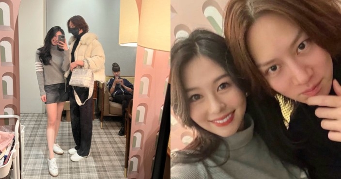 沈月在南韓時與希澈共進下午茶,兩人看起來就像好閨蜜(?)