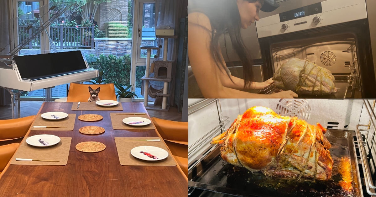 韓庚妻子盧靖姍私下熱愛烹飪,工序繁序的烤雞料理可難不倒她。