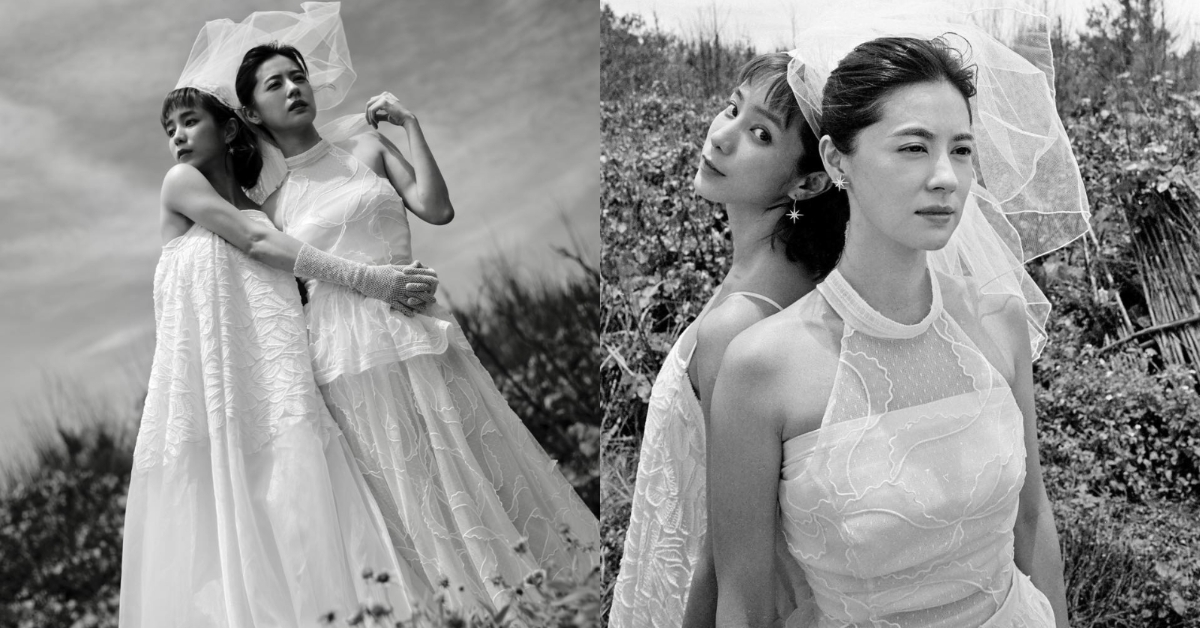 温貞菱蒐藏的婚紗照藝術版本，更富質感。