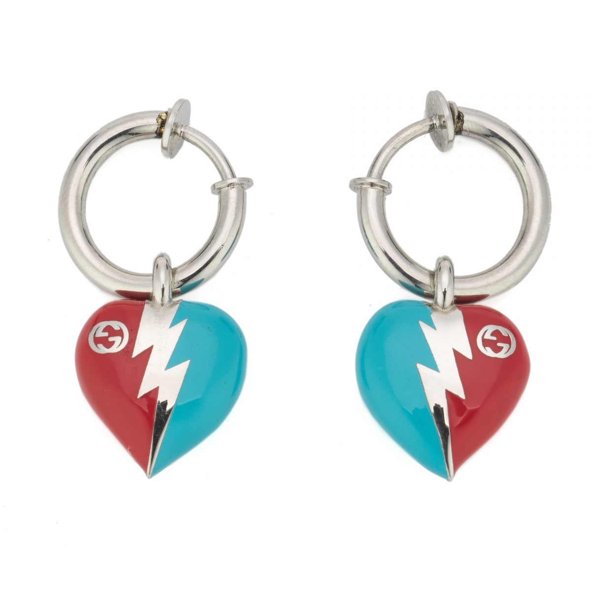 Gucci新年系列愛心閃電耳墜，NT$17,300
