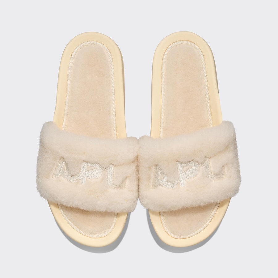 APL Shearling 奶油色羊毛混紡休閒拖鞋,NT8,080