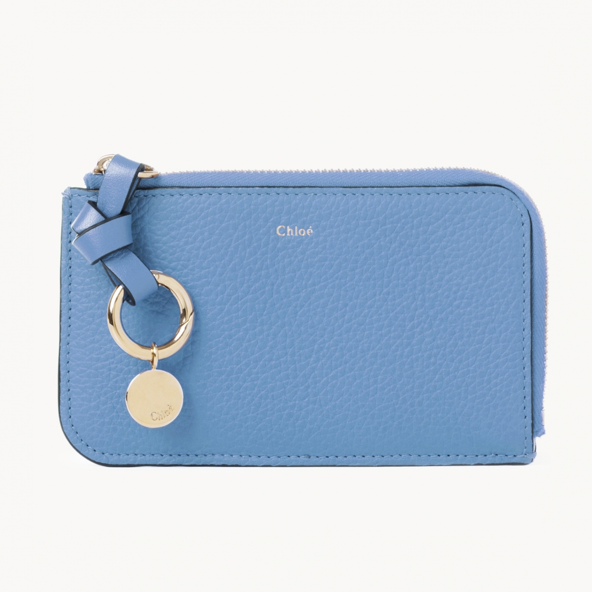 Chloé Alphabet 鈷藍色拉鍊短夾，NT$9,700