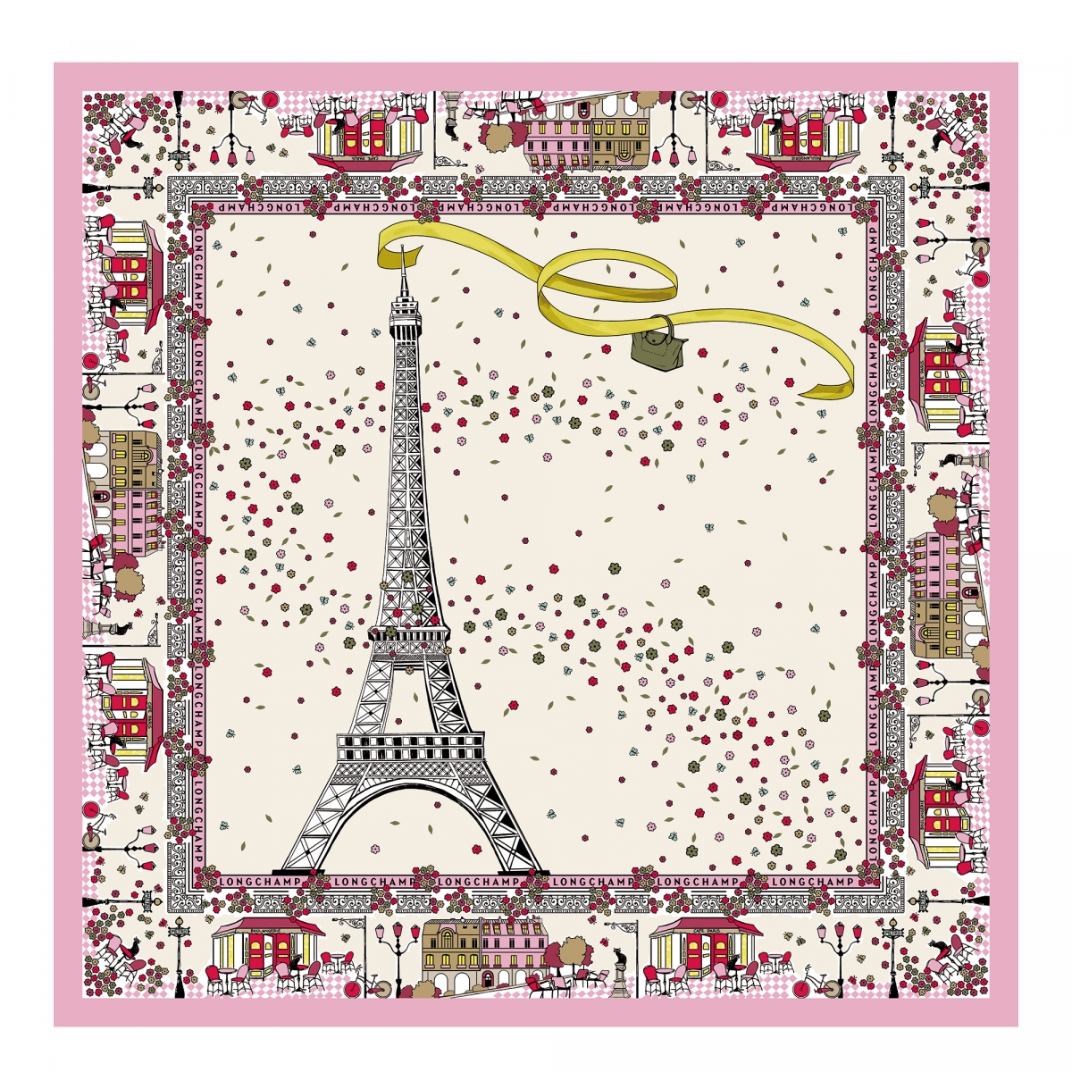 LONGCHAMP 2023 春夏系列 絲質緞帶 (粉紅色)，建議售價NT3,600