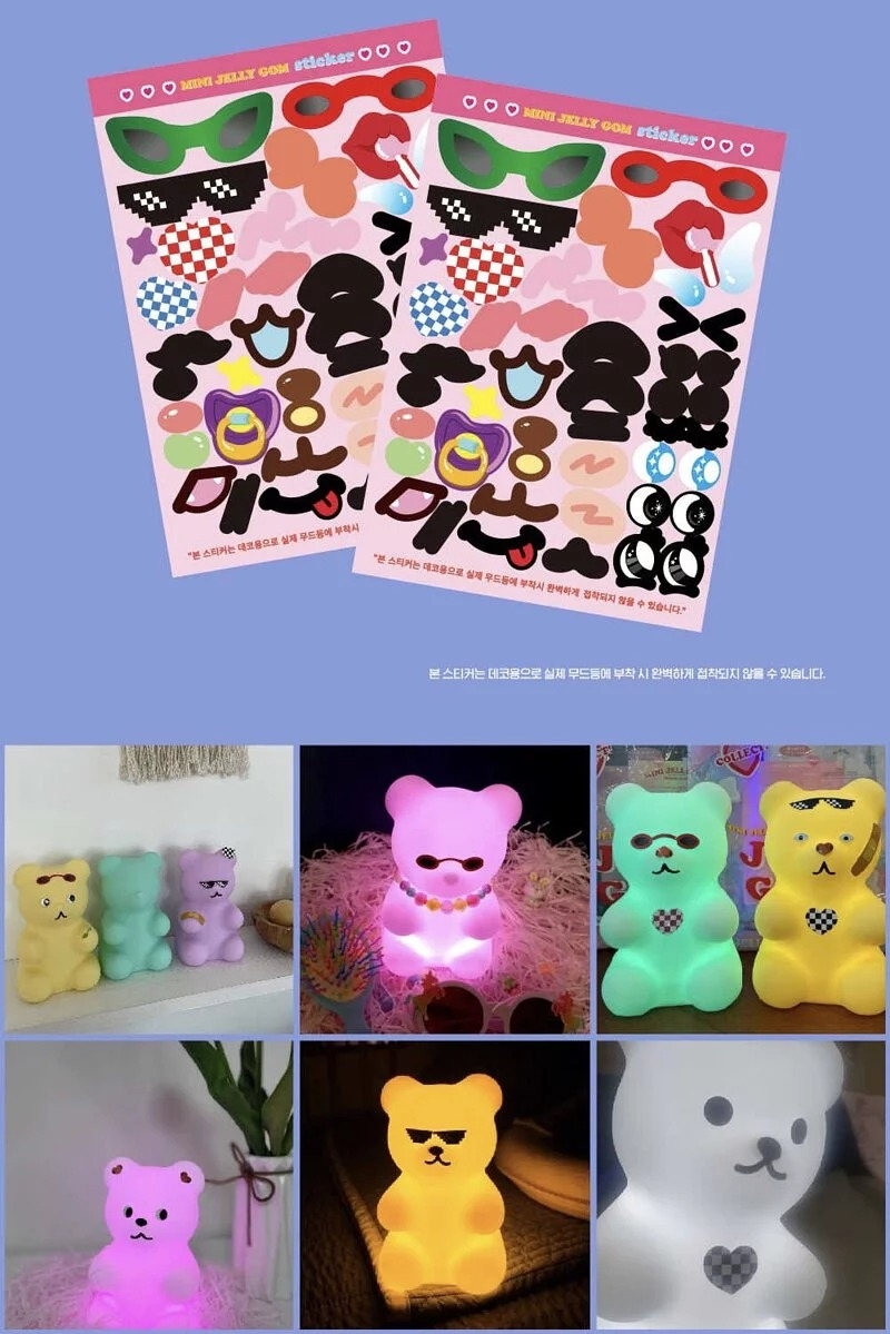 還可以用貼紙幫小熊軟糖加上墨鏡