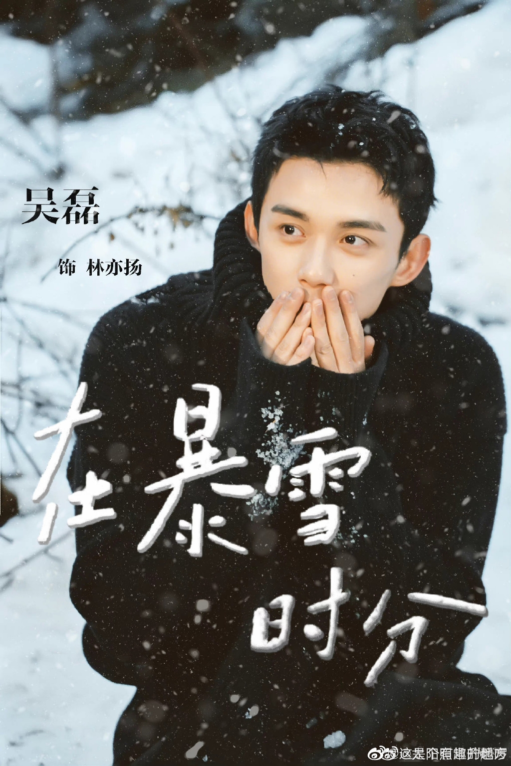 《在暴雪時分》粉絲自製吳磊毛衣版海報。