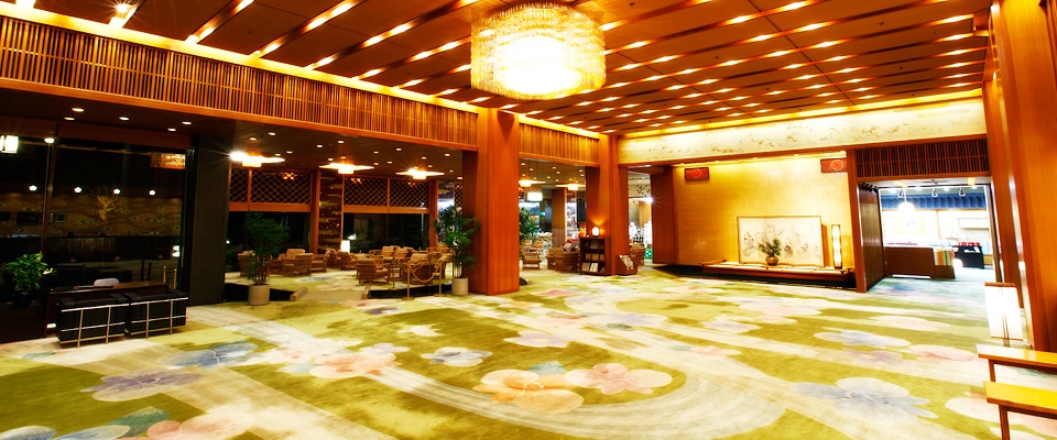 稻取銀水莊大廳氣派裝潢