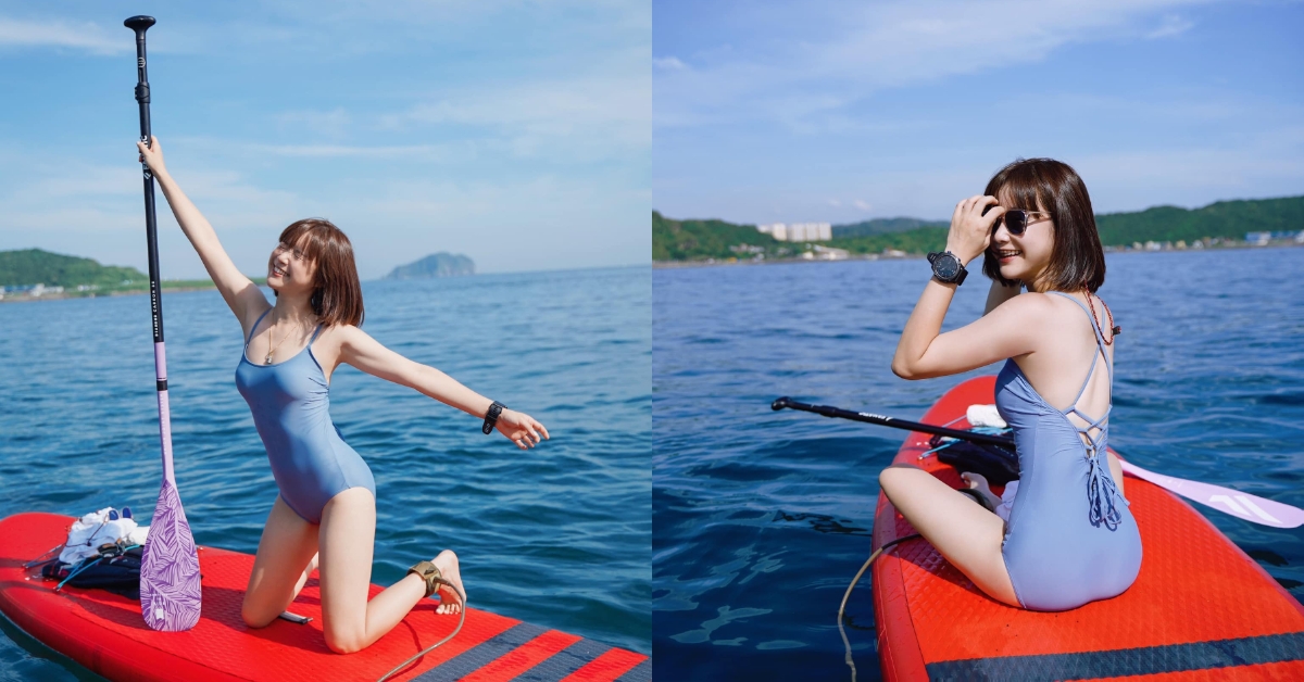 李佳穎換上泳裝依舊亮麗迷人。