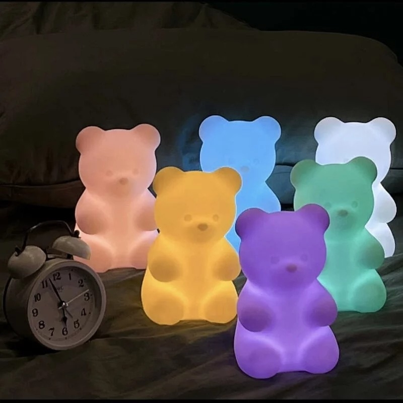 小熊軟糖夜燈擺在一起超可愛