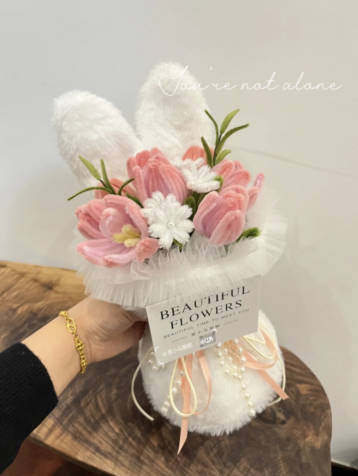 情人節禮物：兔耳花束/兔子花束