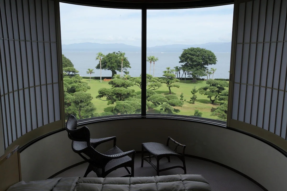 指宿白水館的窗外風景